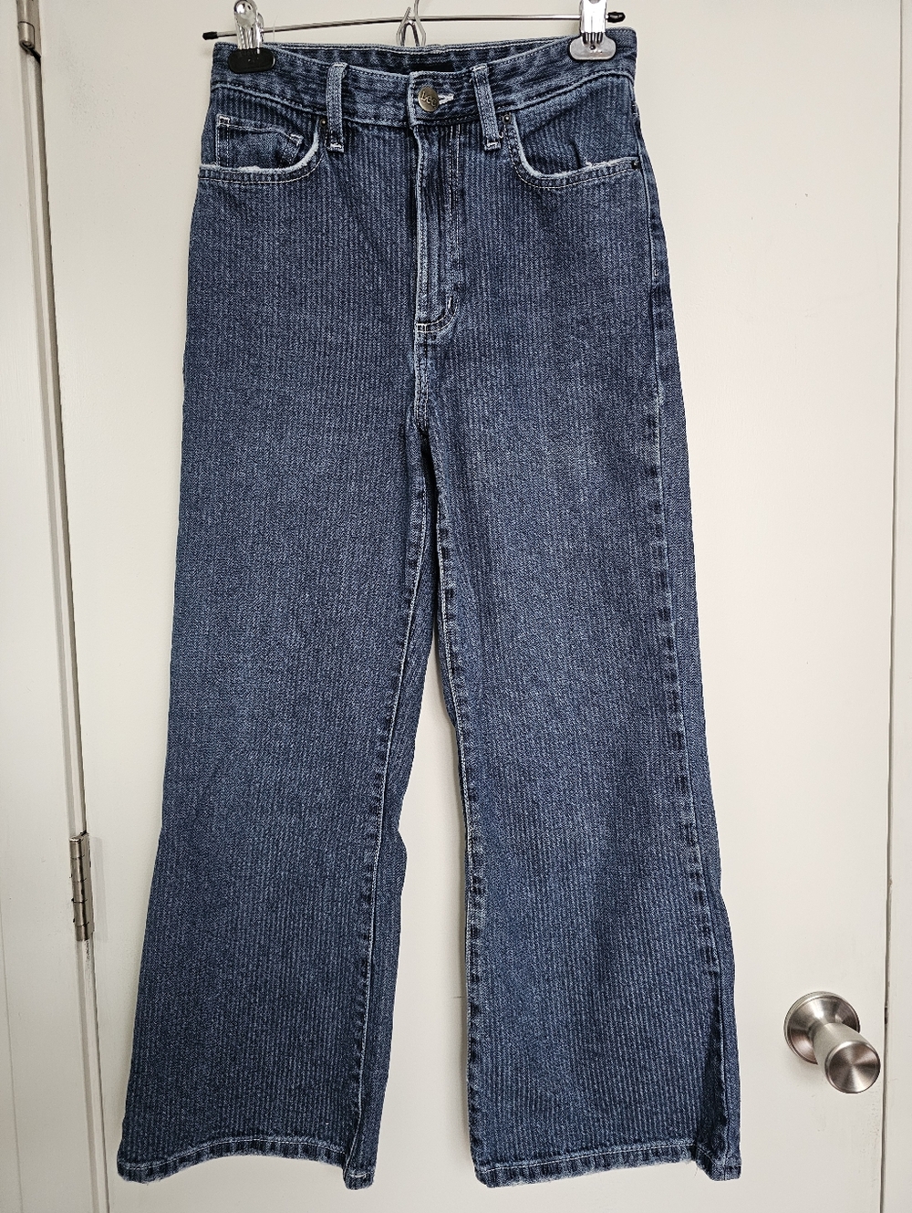 Lee Striped Cotton Blue Jeans 26